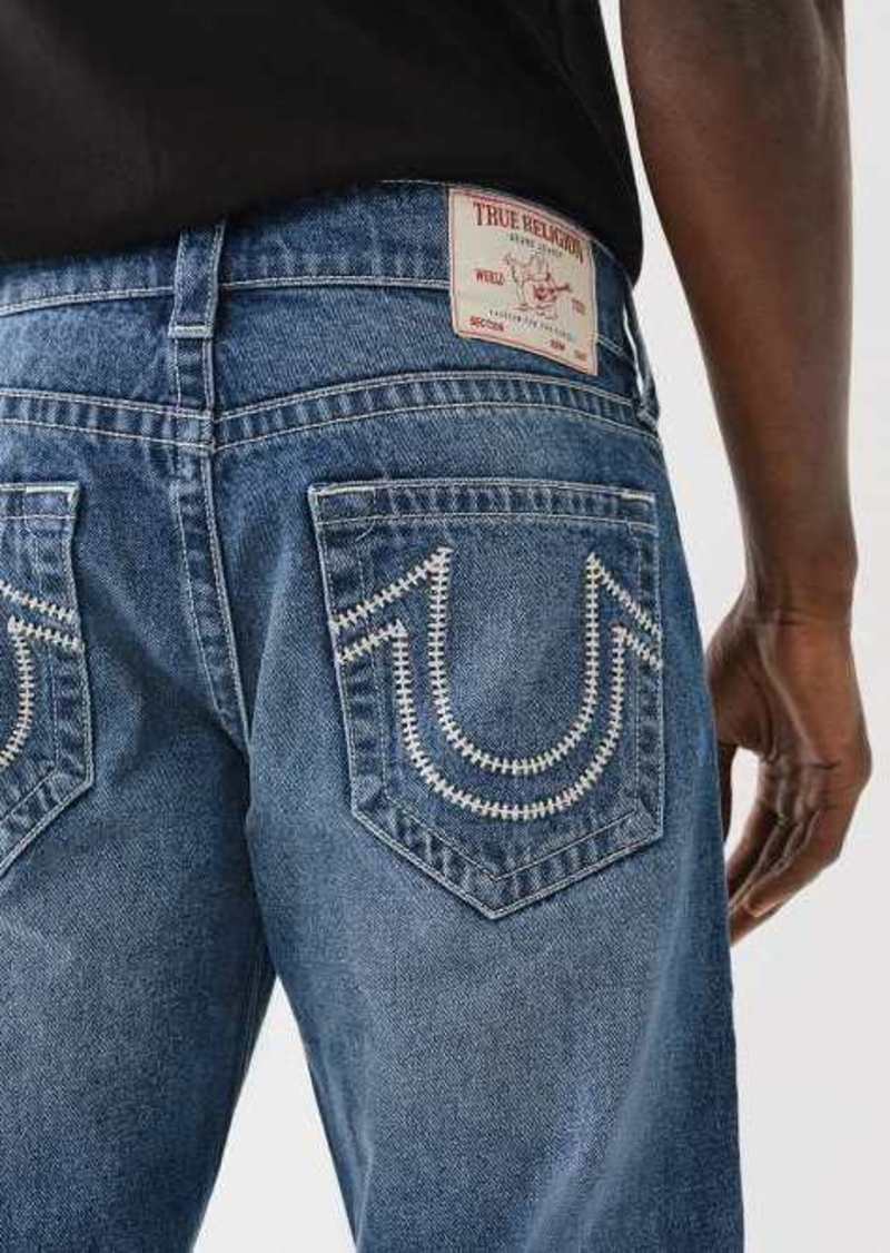 True Religion Men's Ricky Ladder Stitch Logo Jean