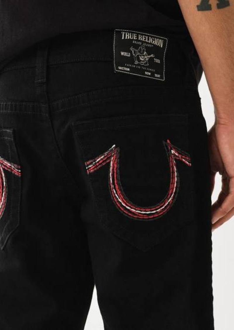 True Religion Men's Ricky Rainbow Stitch Straight Jean