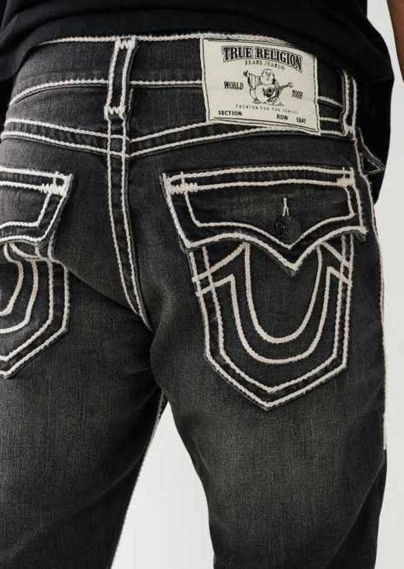 True Religion Men's Ricky Rope Stitch Straight Jean