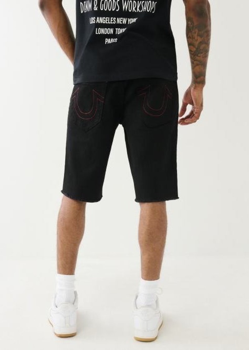 True Religion Men's Ricky Single Needle Frayed Short