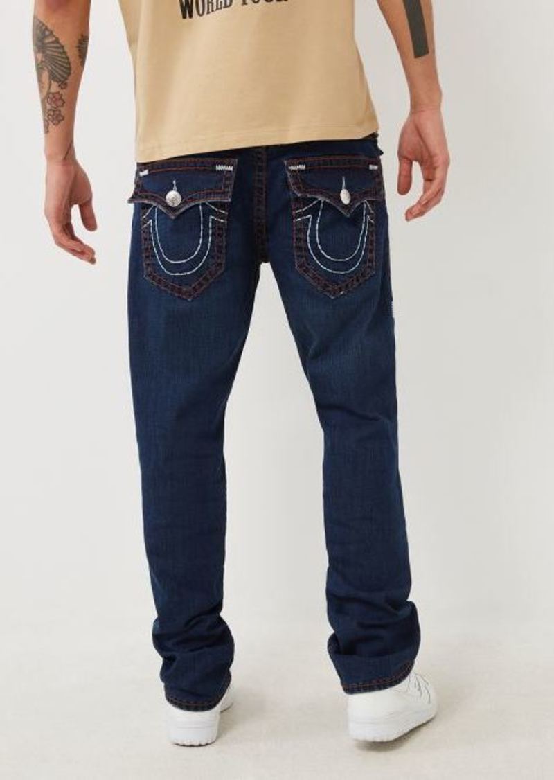 True Religion Men's Ricky Super T Flap Jean Straight Jean