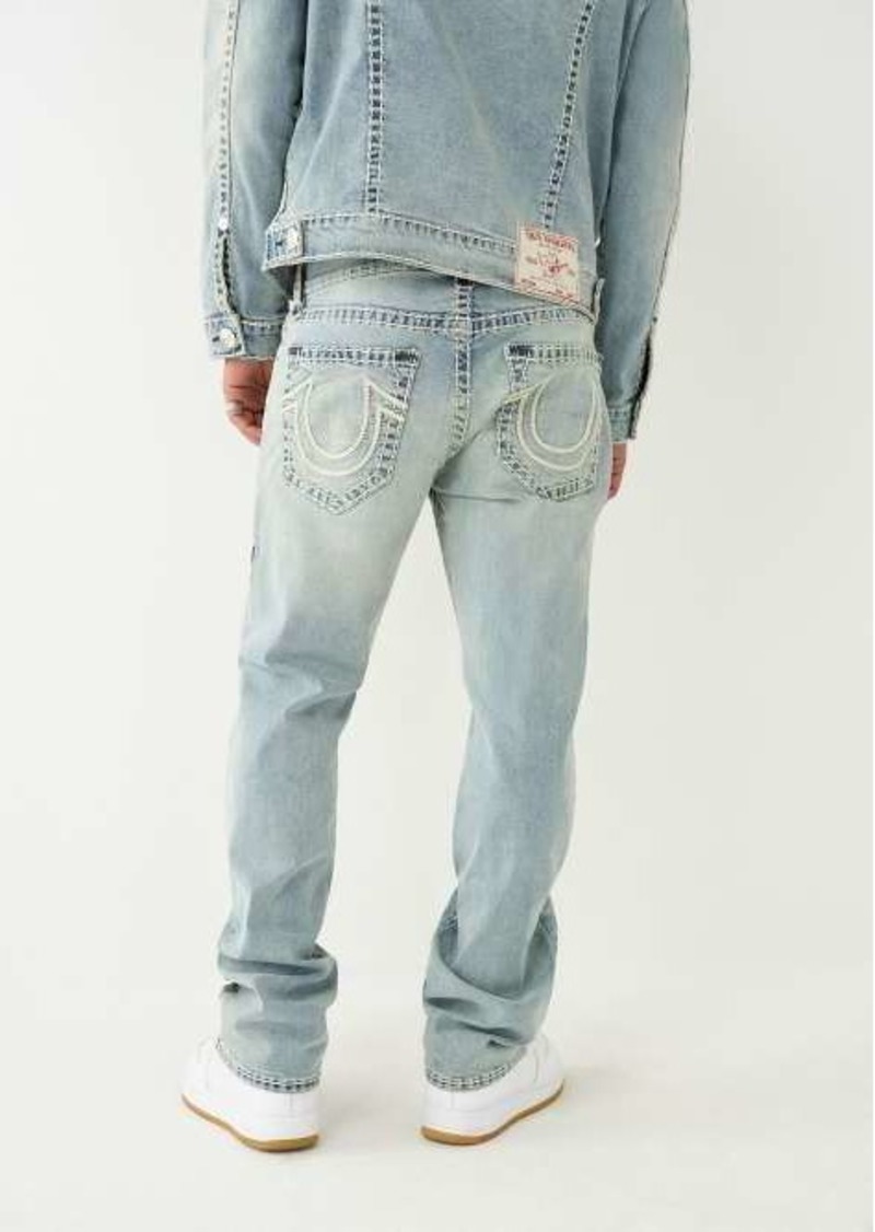 True Religion Men's Ricky Super T Rope Stitch Straight Jean