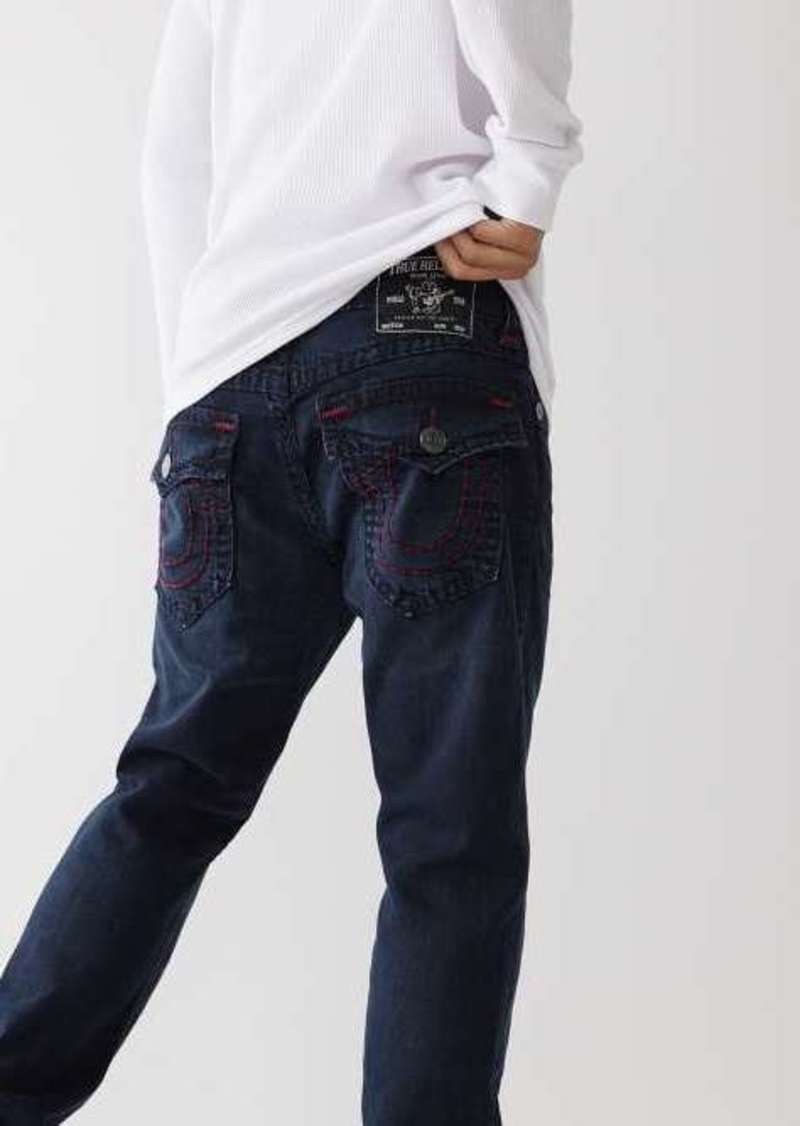 True Religion Men's Ricky Super T Stitch Straight Jean