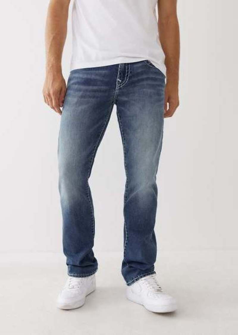 True Religion Men's Ricky Super T Stitch Straight Jean