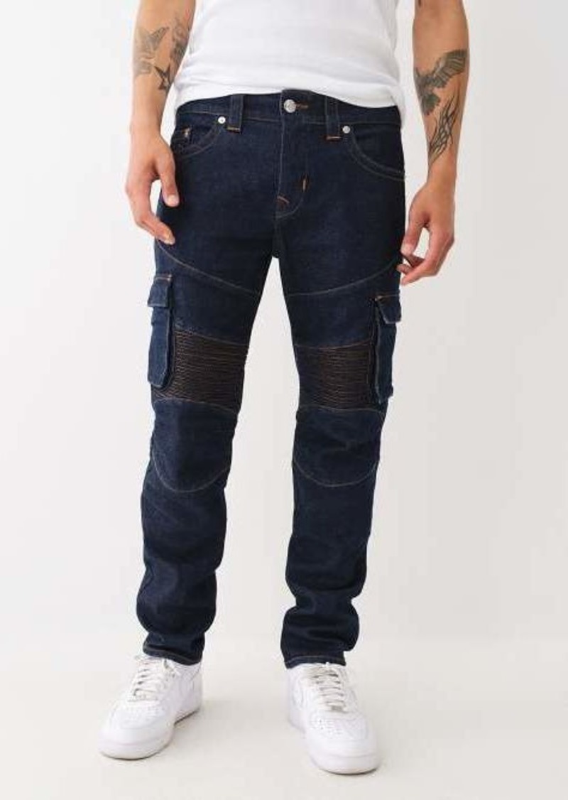 True Religion Men's Rocco Moto Cargo Jean