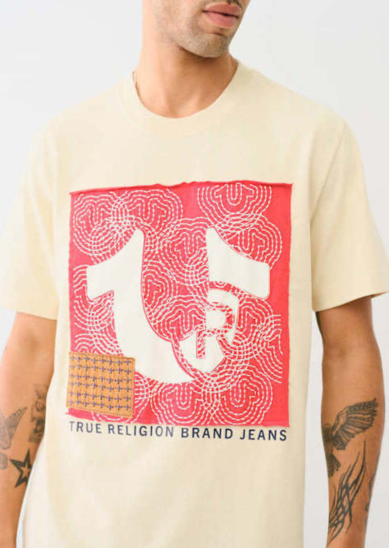 True Religion Men's Sashiko Horseshoe T-Shirt