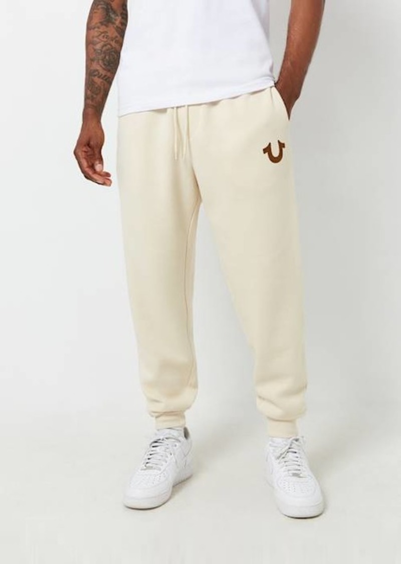 True Religion Men's Solid Horseshoe Logo Jogger