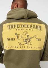 True Religion Men's Solid World Tour Logo Zip Hoodie