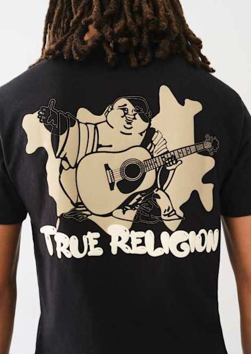 True Religion Men's Splattered Buddha Logo T-Shirt