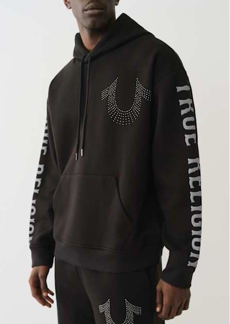 True Religion Men's Studded Horseshoe Hoodie