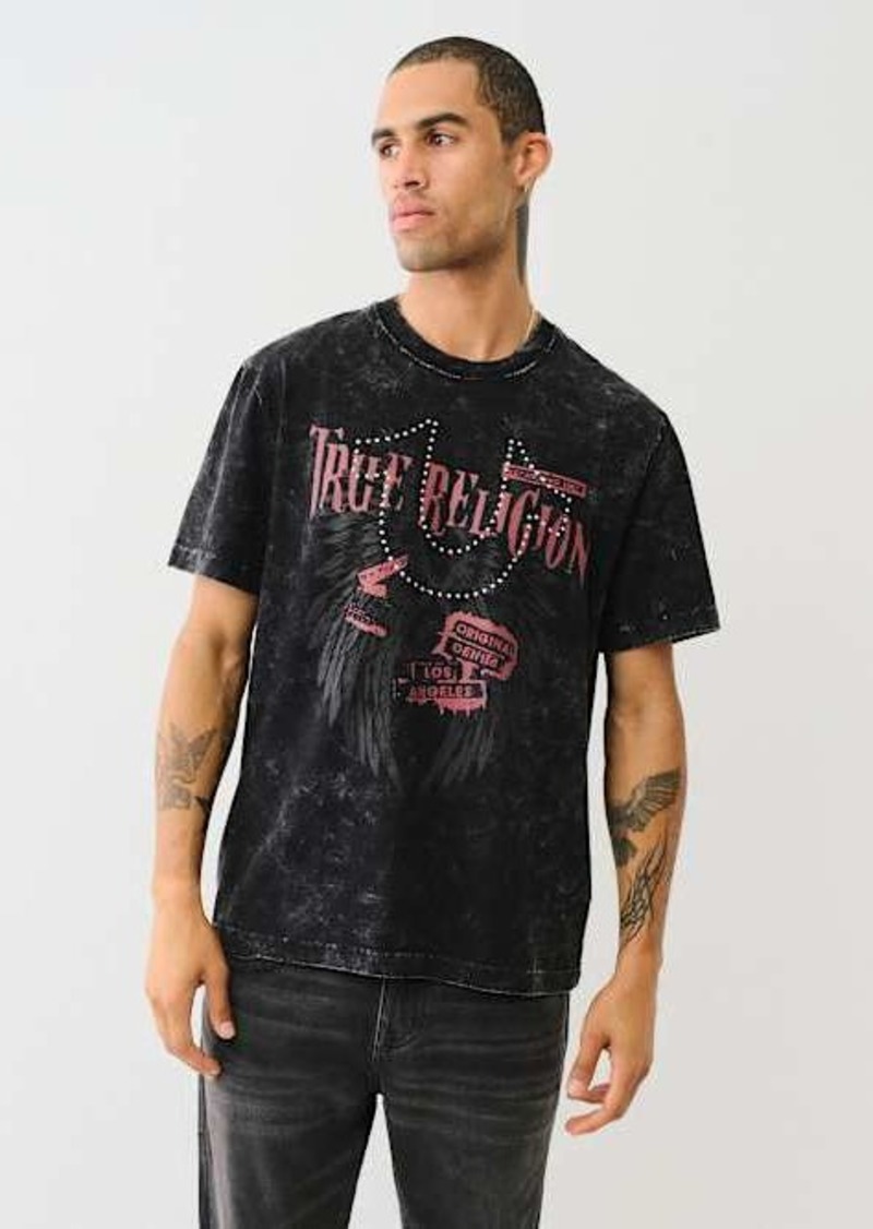 True Religion Men's Studded True Wing T-Shirt