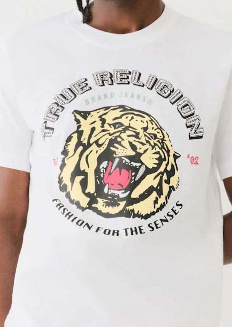 True Religion Men's Tiger Graphic Crew T-Shirt