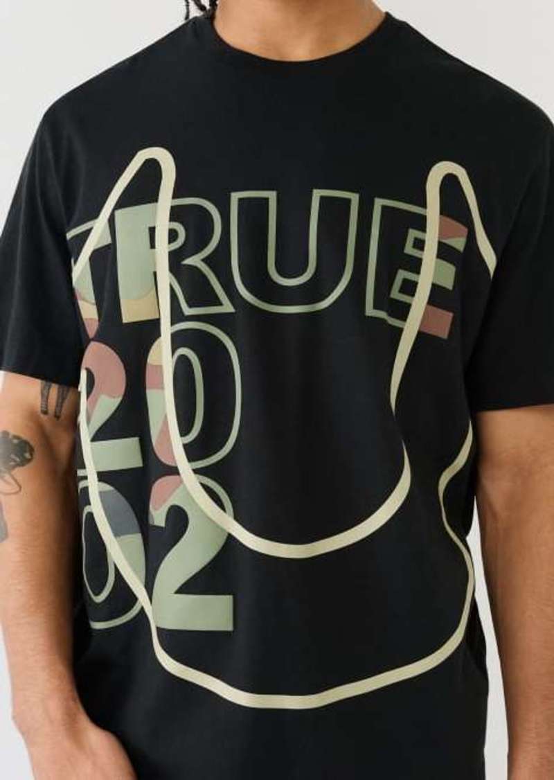 True Religion Men's True 2002 Logo Camo Tee