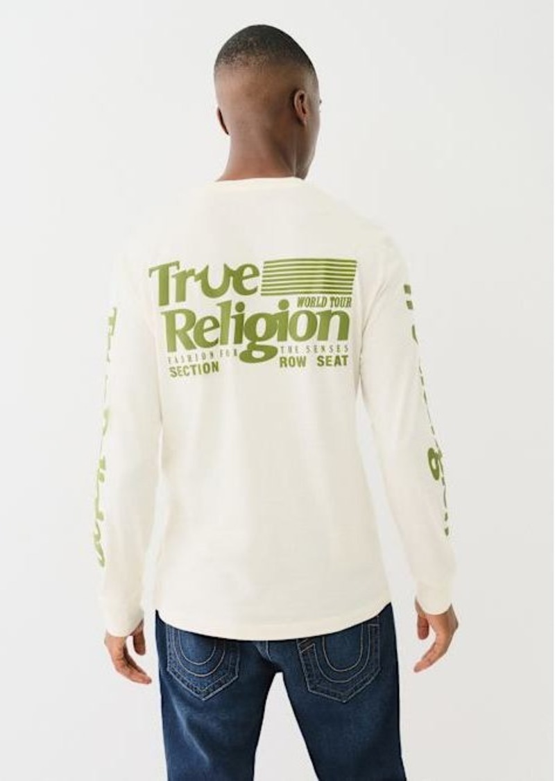 True Religion Men's True Flag Long Sleeve T-Shirt