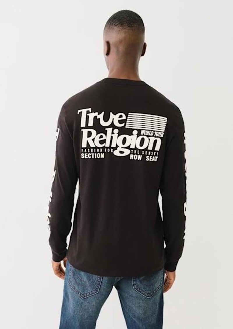 True Religion Men's True Flag Long Sleeve T-Shirt