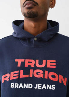 Men's True Religion Logo Snap Hoodie