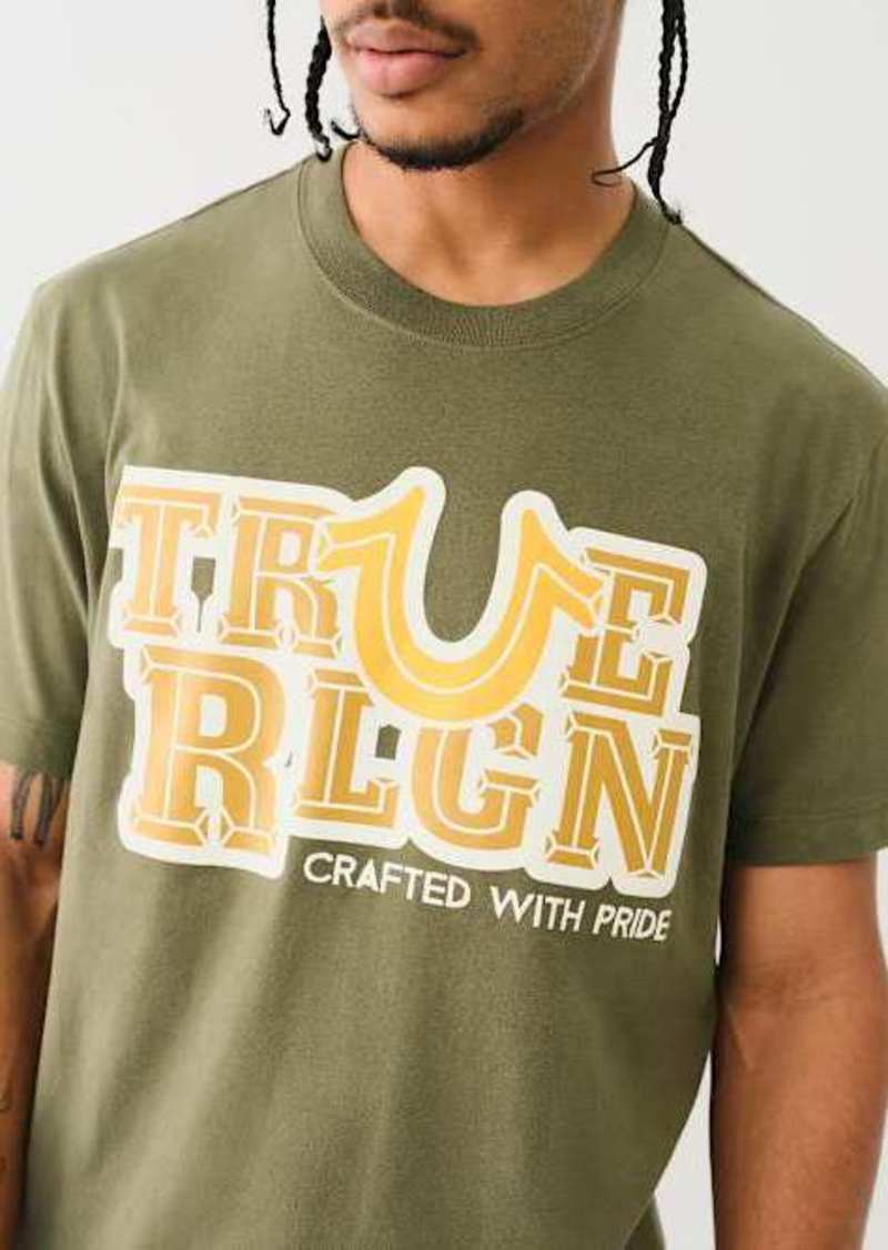 True Religion Men's True Rlgn High Density Print T-Shirt