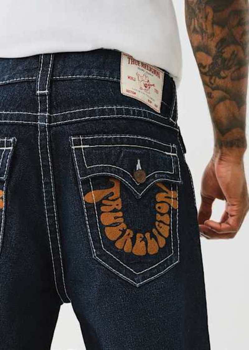 True Religion Men's Vinny Big T Embroidered Ultra Baggy Jean