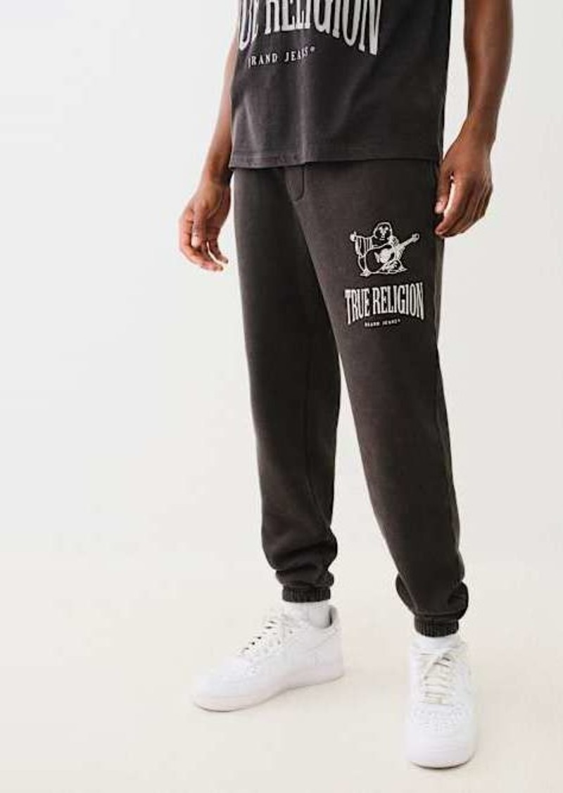 True Religion Men's Vintage Buddha Logo Jogger