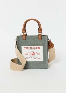 True Religion Mini Buddha Logo Tote Bag