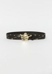 True Religion Monogram Buddha Buckle Belt