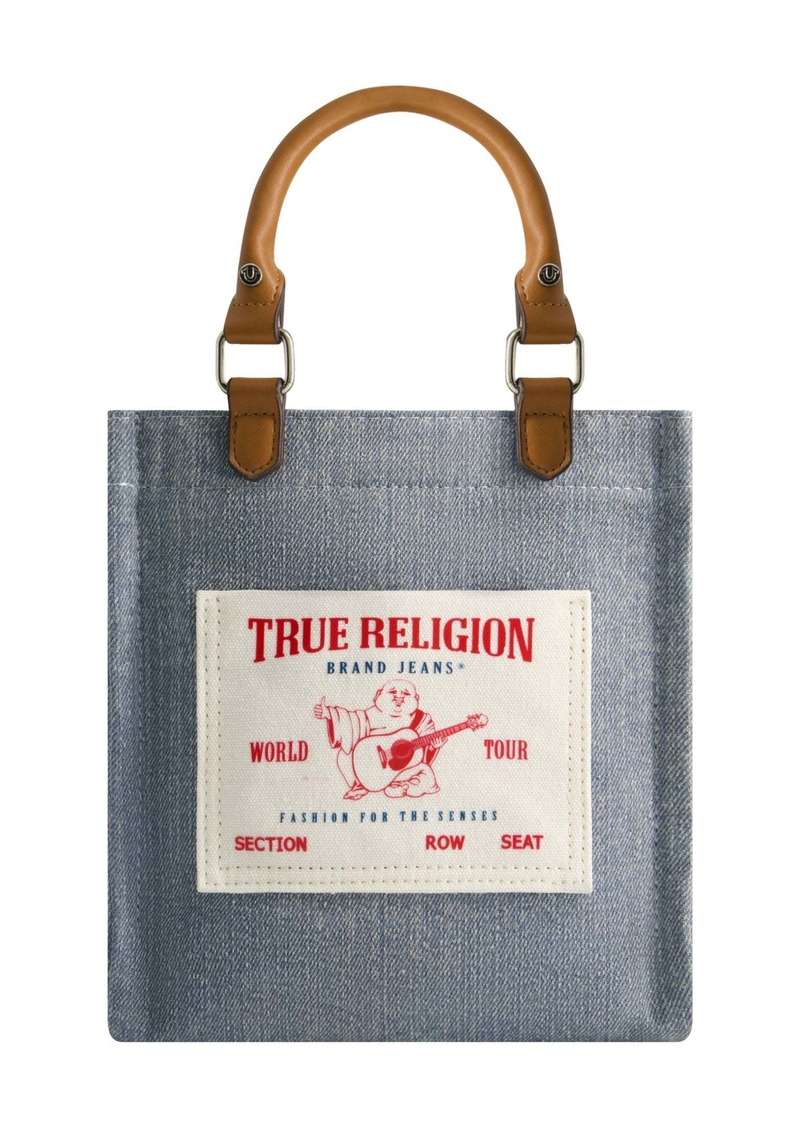 True Religion NORTH-SOUTH BUDDHA POCKET TOTE