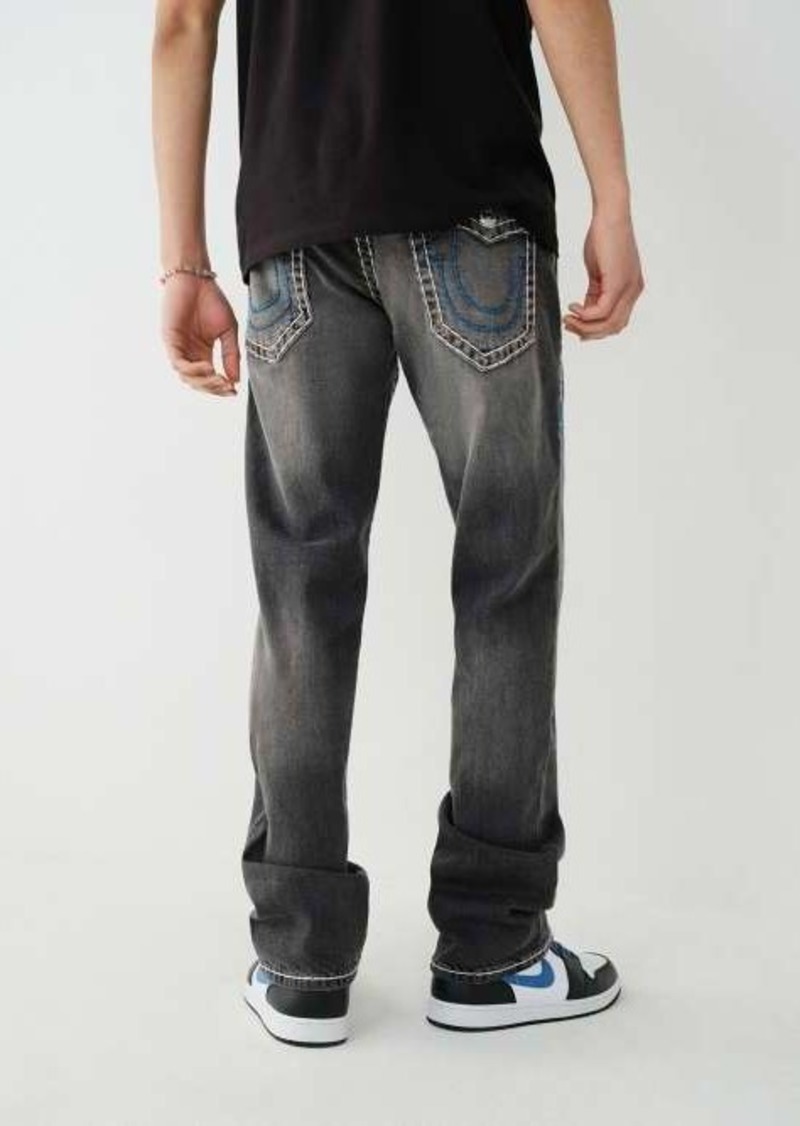 True Religion Men's Ricky Super T Stitch Straight Jean