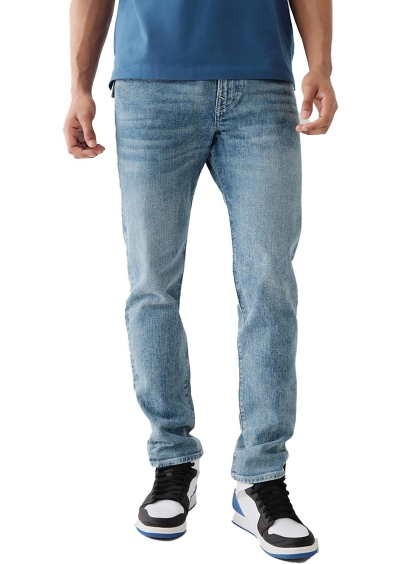 True Religion Rocco Mens Relaxed Whisker Wash Skinny Jeans