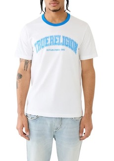 True Religion Brand Jeans Arch Logo Graphic Ringer T-Shirt