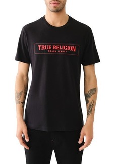 True Religion Brand Jeans Frayed Arch Cotton Graphic T-Shirt