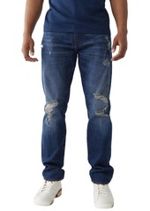 True Religion Brand Jeans Geno Flap Big T Distressed Slim Straight Leg Jeans in West Falls at Nordstrom