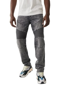 True Religion Brand Jeans Geno Moto Renegade Straight Leg Jeans in Empire Dark at Nordstrom