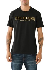 True Religion Brand Jeans Gold Arch Embroidered T-Shirt