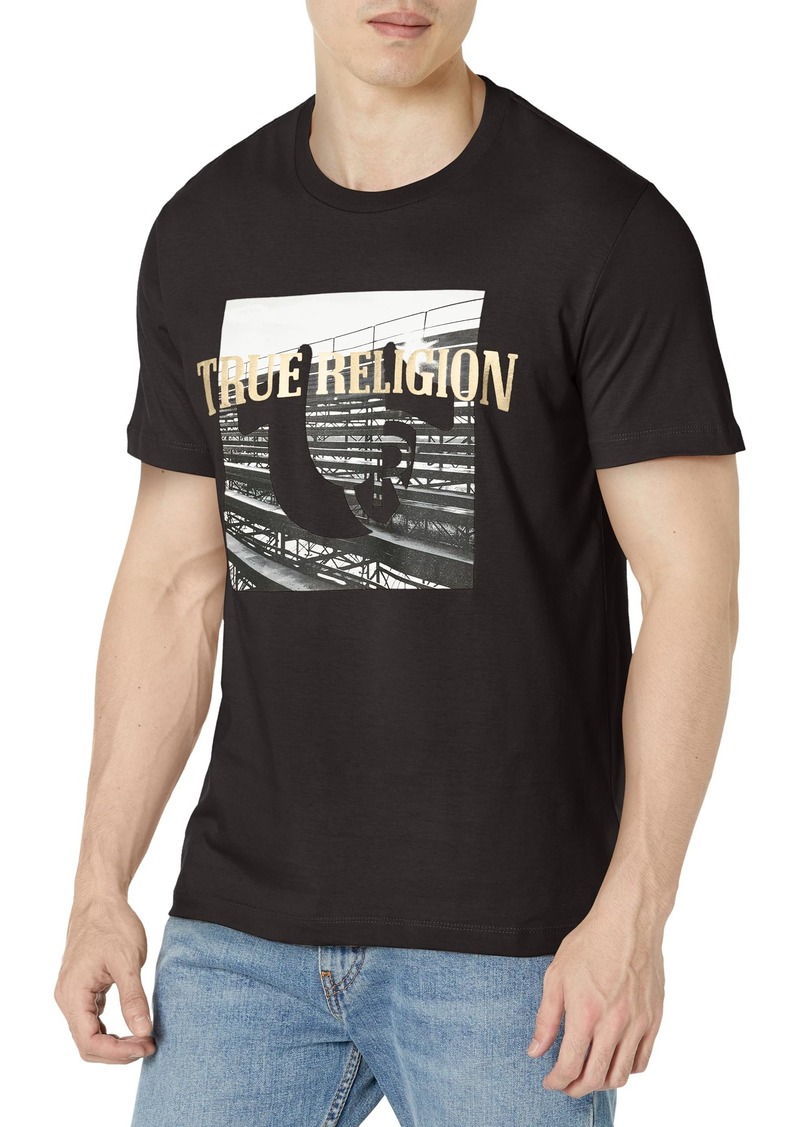 True Religion Brand Jeans Men's Bench Print Long Sleeve Tee