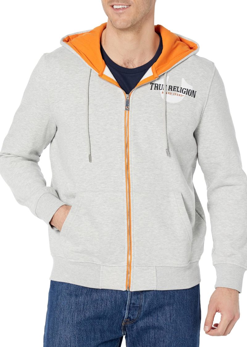 True Religion Brand Jeans Men's Full Zip Logo Hoody