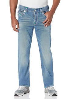 True Religion Brand Jeans Men's Ricky Double Raised Super T Flap Straight Jean