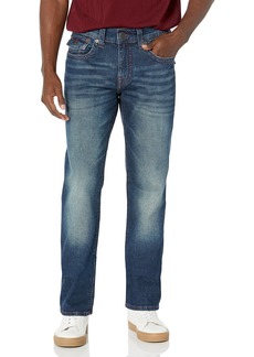 True Religion Brand Jeans Men's Ricky Single Needle Straight Flap Jean