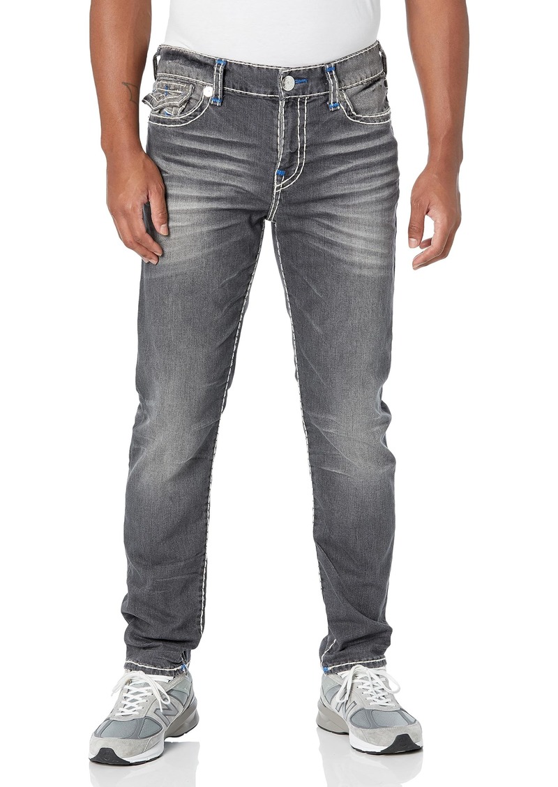 True Religion Brand Jeans Men's Rocco Double Raised Super T Flap Skinny Jean