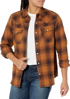 True Religion Brand Jeans Men's Western Plaid Long Sleeve Shirt