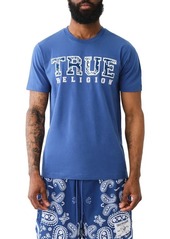 True Religion Brand Jeans Paisley Logo Graphic T-Shirt