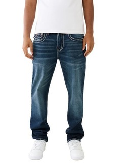 True Religion Brand Jeans Ricky Big T Flap Straight Leg Jeans