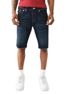 True Religion Brand Jeans Ricky Big T Straight Leg Cutoff Shorts