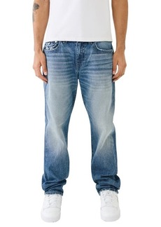 True Religion Brand Jeans Ricky Raw Flap Straight Leg Jeans