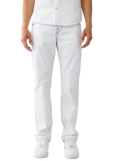 True Religion Brand Jeans Ricky Super T Straight Leg Jeans in Optic White at Nordstrom
