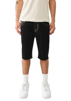 True Religion Brand Jeans Rocco Super T Raw Hem Skinny Denim Shorts