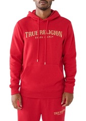 True Religion Brand Jeans Shine Arch Embroidered Pullover Hoodie