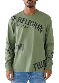 True Religion Cotton Logo Graphic Long Sleeve Tee
