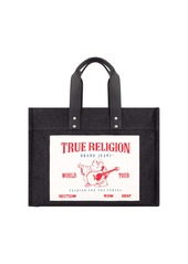 True Religion Large Washed Black Denim Tote