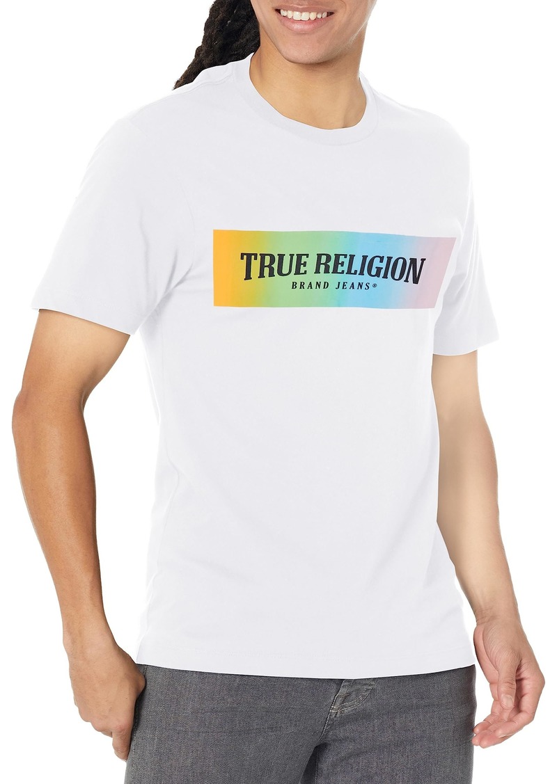 True Religion Men's Arch Box Logo Tee