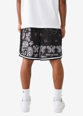 True Religion Men's Bandana Sublimation Shorts - Jet Black